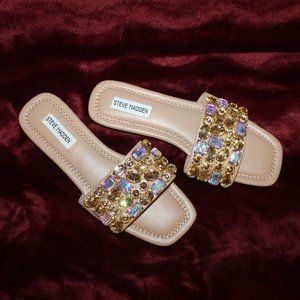 Rhinestone sandals steve madden brand new